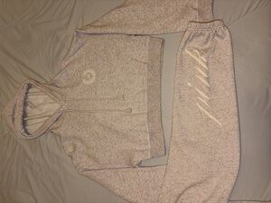 Victoria’s Secret Pink Fleece Cropped Hoodie and Sweatpant Set Size S